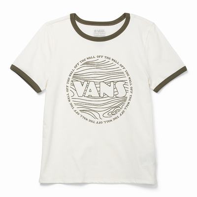 Camiseta Vans Lizzie Armanto Ringer Mujer Blancas | JDO163908