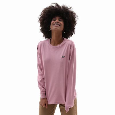 Camiseta Vans Long Sleeve OTW Mujer Rosas | ZTM345876