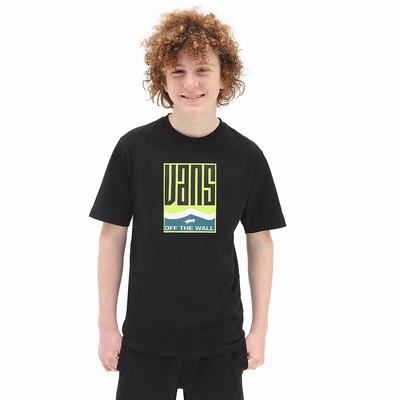 Camiseta Vans Maze (8-14 years) Niños Negras | IJZ980256