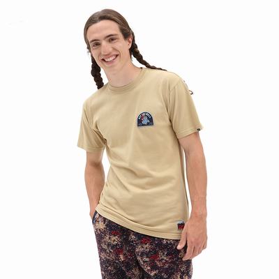 Camiseta Vans Outdoor Club Hombre Beige | PLF179368