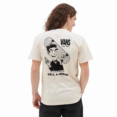 Camiseta Vans Tell A Friend Hombre Blancas | TQH438629