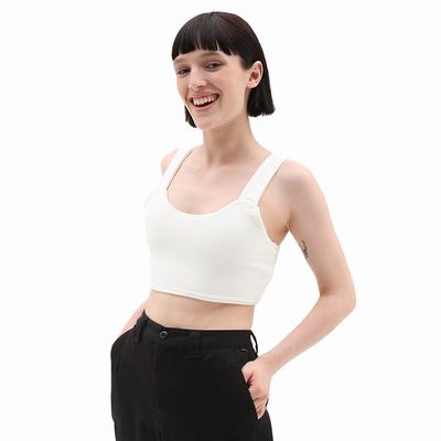 Camiseta Vans Teri Tiras Bralette Mujer Blancas | VIC456328