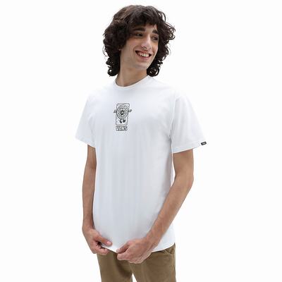 Camiseta Vans Wafflin Hombre Blancas | NFM172498