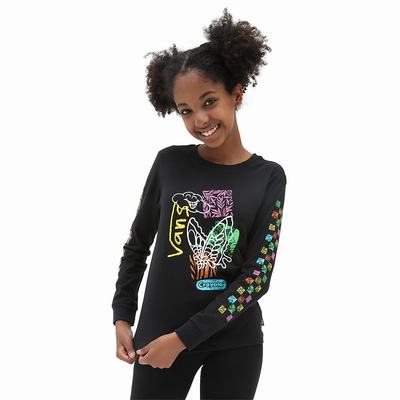 Camiseta Vans X Crayola Long Sleeve (8-14 years) Niños Negras | NIM803247