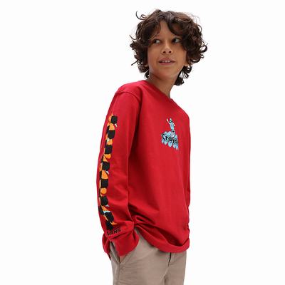 Camiseta Vans X Crayola Long Sleeve (8-14 years) Niños Rojas | OLD103967