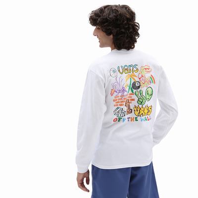 Camiseta Vans X Crayola Mail Doodle Hombre Blancas | NCQ468051