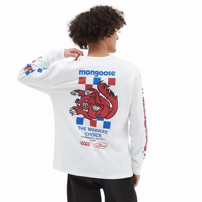 Camiseta Vans x Our Legends (Mongoose) Long Sleeve Hombre Blancas | KIV540328