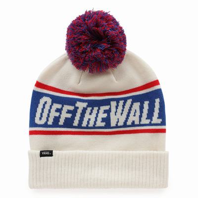 Gorros Vans Off The Wall Pom Hombre Blancas | ZXV206971