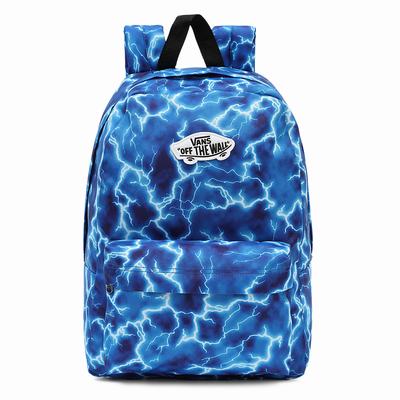 Mochilas Vans New Skool Niños Azules | ZDB546893