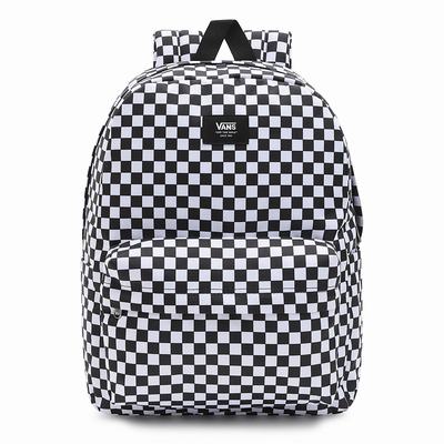 Mochilas Vans Old Skool Check Hombre Negras/Blancas | OBD605874