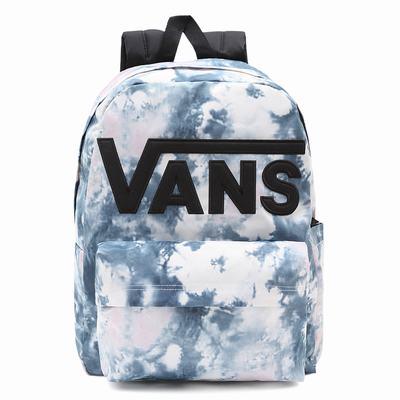 Mochilas Vans Old Skool Drop V Hombre Azules/Blancas | GBO193806