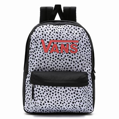 Mochilas Vans Realm Niños Negras/Blancas | DUV304712