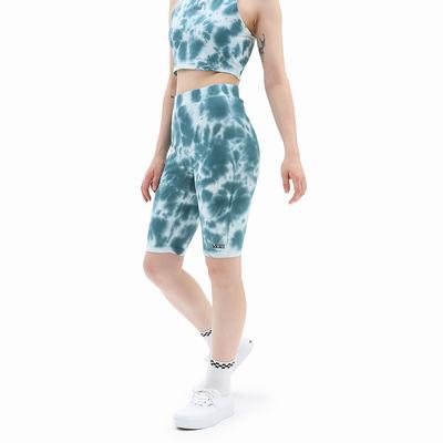 Pantalones Cortos Vans Cloud Wash Flying V Legging Mujer Azules | TZN064351