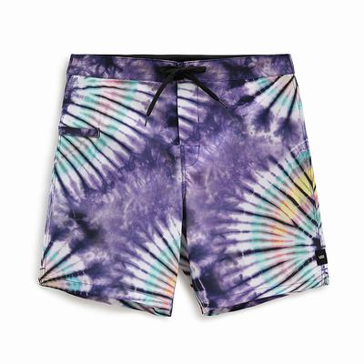 Shorts De Playa Vans New Edad Hombre Multicolor/Moradas | SGE729406