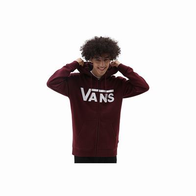 Sudadera Con Capucha Vans Classic Zip Hombre Rojas | UYV893641