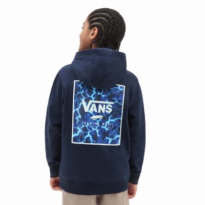 Sudadera Con Capucha Vans Print Box Back (8-14 years) Niños Azules | ETP427980