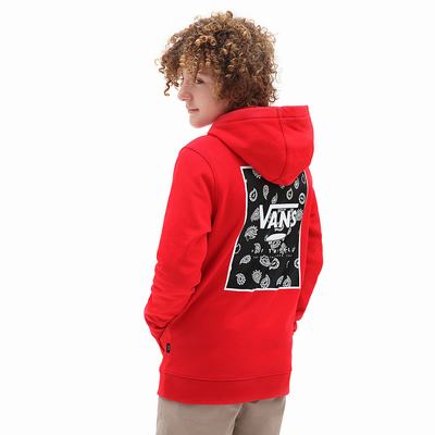 Sudadera Con Capucha Vans Print Box Niños Rojas | KUG504931