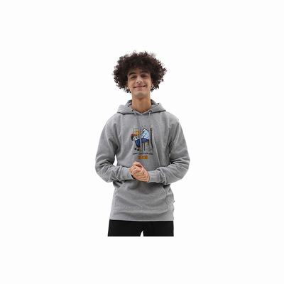 Sudadera Con Capucha Vans Skate Estampadas Hombre Gris | SEF862139