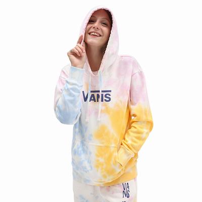 Sudadera Con Capucha Vans Tri-Dye Boyfriend Mujer Rosas | HVG263450