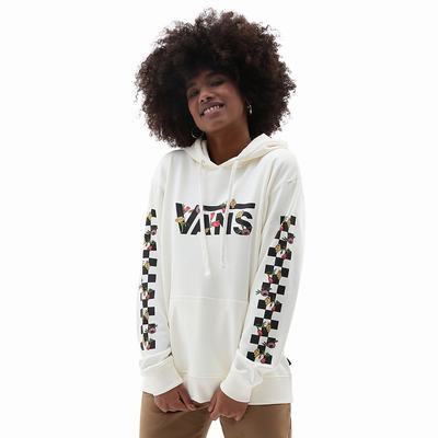 Sudadera Con Capucha Vans Wyld Tangle Poppy BFF Long Sleeve Mujer Blancas | JVZ830716