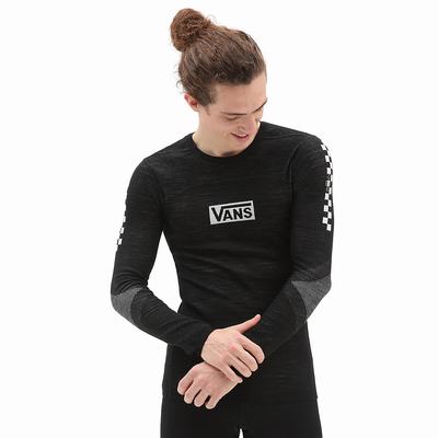 Sudaderas Vans Intraknit Merino Base Layer Crew Hombre Negras | OTS031468