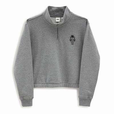 Sudaderas Vans x Surf Supply Half Zip Mujer Gris | PBF260753