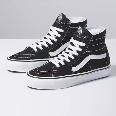 Tenis Botas Vans Canvas Sk8-Hi Tapered Mujer Negras/Blancas | YEI942537