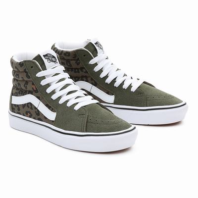 Tenis Botas Vans Comfycush Sk8-Hi Mujer Verde | XJC058721