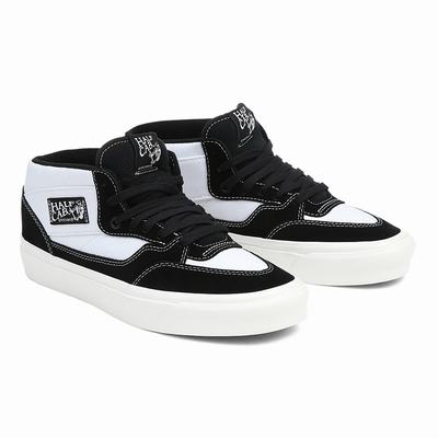 Tenis Botas Vans Half Cab 33 DX Hombre Negras/Blancas | JLW956037