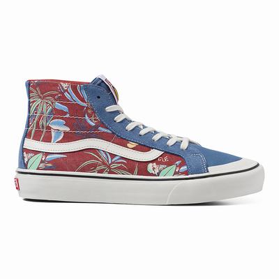 Tenis Botas Vans Hawaiian Jungle SK8-Hi 138 Decon SF Mujer Azules/Beige | MRQ180746