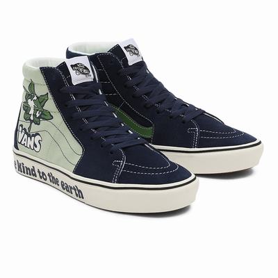 Tenis Botas Vans Looper ComfyCush SK8-Hi Hombre Azules/Verde | XTF369714