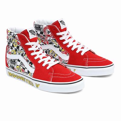 Tenis Botas Vans Mooneyes Sk8-Hi Mujer Rojas/Multicolor | TXG493571