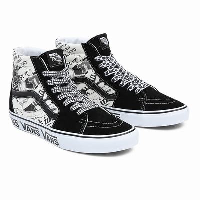 Tenis Botas Vans Sk8-Hi Hombre Negras/Blancas | RNH572108