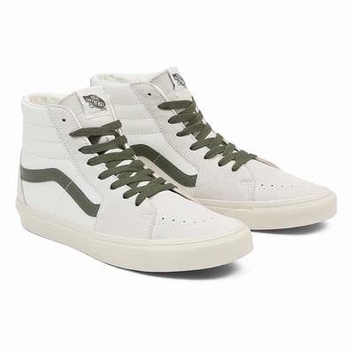 Tenis Botas Vans Sk8-Hi Hombre Verde/Blancas | QHC938206