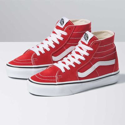 Tenis Botas Vans Sk8-Hi Tapered Mujer Rojas/Blancas | FLU672104