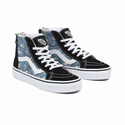 Tenis Botas Vans Sk8-Hi Zip (4-8 years) Niños Negras/Multicolor | KTP645739