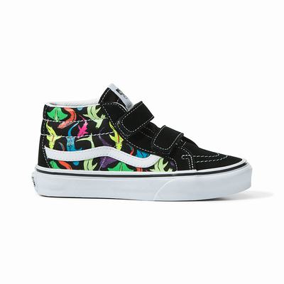 Tenis Botas Vans Sk8-Mid Reissue V (4-8 years) Niños Negras/Multicolor | MJZ964251