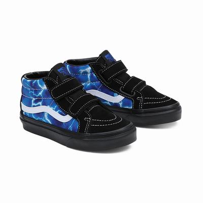 Tenis Botas Vans Sk8-Mid Reissue V (4-8 years) Niños Azules/Negras | WJX159746