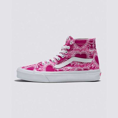 Tenis Botas Vans Tie-Dye Hearts Sk8-Hi Tapered Mujer Rosas | FAP487960