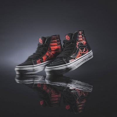 Tenis Botas Vans X Stranger Things Sk8-Hi Reissue Mujer Negras/Rojas | TSK825706