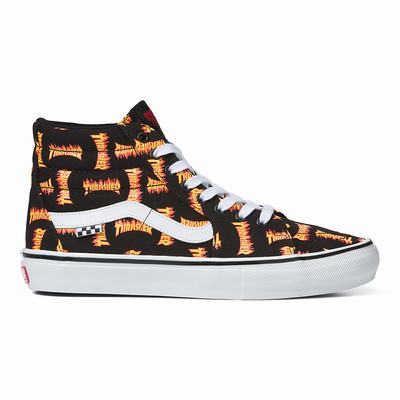 Tenis Botas Vans x Thrasher Skate Sk8-Hi Mujer Negras | KWC520963