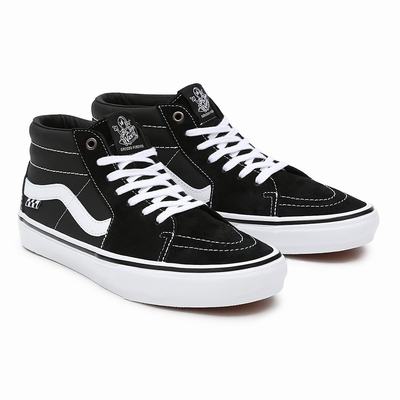 Tenis Skate Vans Grosso Mid Mujer Negras | ULV938716