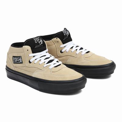 Tenis Skate Vans Half Cab Hombre Beige | CQP968315