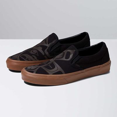 Tenis Vans Classic Slip-On Hombre Negras/Marrones | PGM657280