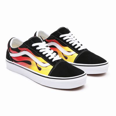 Tenis Vans Flame Old Skool Mujer Negras | LUO538462