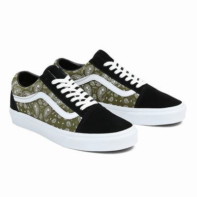 Tenis Vans Old Skool Hombre Negras/Verde | XSA081536