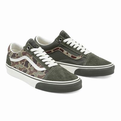 Tenis Vans Old Skool Hombre Verde/Blancas | VKB190475