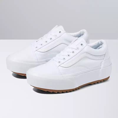 Tenis Vans Old Skool Stacked Mujer Blancas | BFI963251