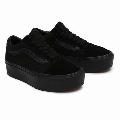 Tenis Vans Old Skool Stackform Mujer Negras | CSV590283