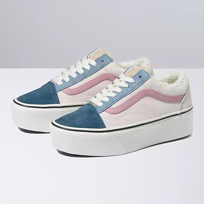 Tenis Vans Pig Suede Sherpa Old Skool Stackform Mujer Multicolor | SOA498263